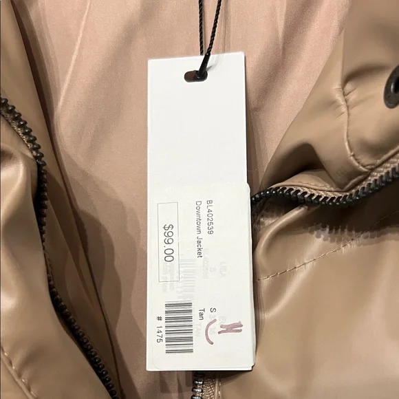 Steve Madden Taupe Faux-Leather Quilted Puffer Jacket - Picture 3 of 5